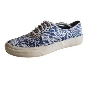 Vans Off the Wall Sneakers Women 7.5 Men 6 Low Skateboard Shoes Blue Whi…